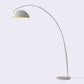 White Steel Arched With White Metal Shade By Homeroots | Floor Lamps | Modishstore - 3