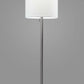 Silver Metal Floor Lamp With Fabric Shade By Homeroots | Floor Lamps | Modishstore - 3