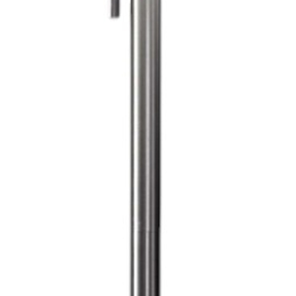 Silver Metal Floor Lamp With Fabric Shade By Homeroots | Floor Lamps | Modishstore - 4