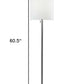 Silver Metal Floor Lamp With Fabric Shade By Homeroots | Floor Lamps | Modishstore - 6