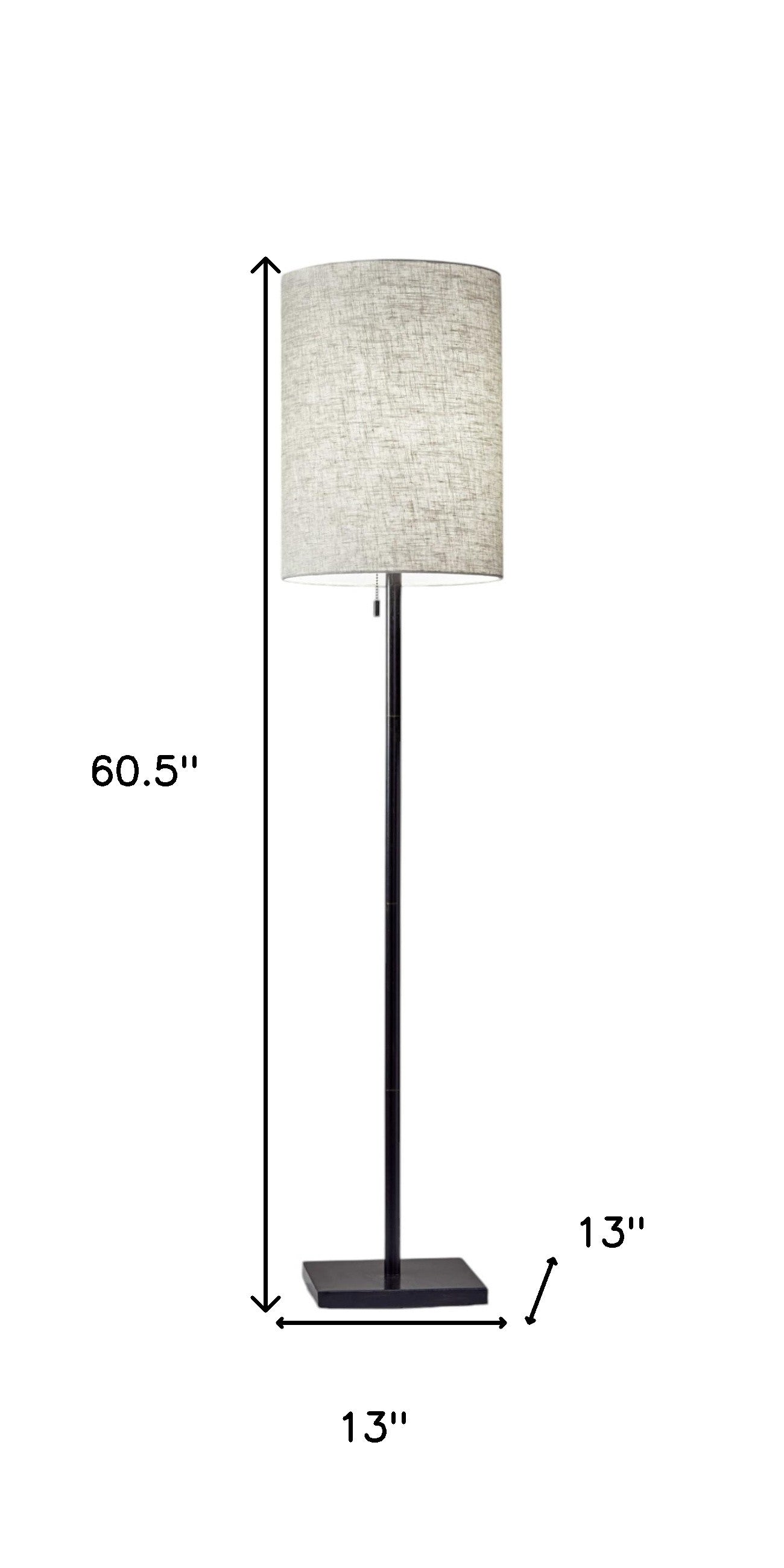 Bronze Metal Floor Lamp With Beige Fabric Shade By Homeroots | Floor Lamps | Modishstore - 6