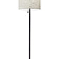 Bronze Metal Floor Lamp With Beige Fabric Shade By Homeroots | Floor Lamps | Modishstore - 3