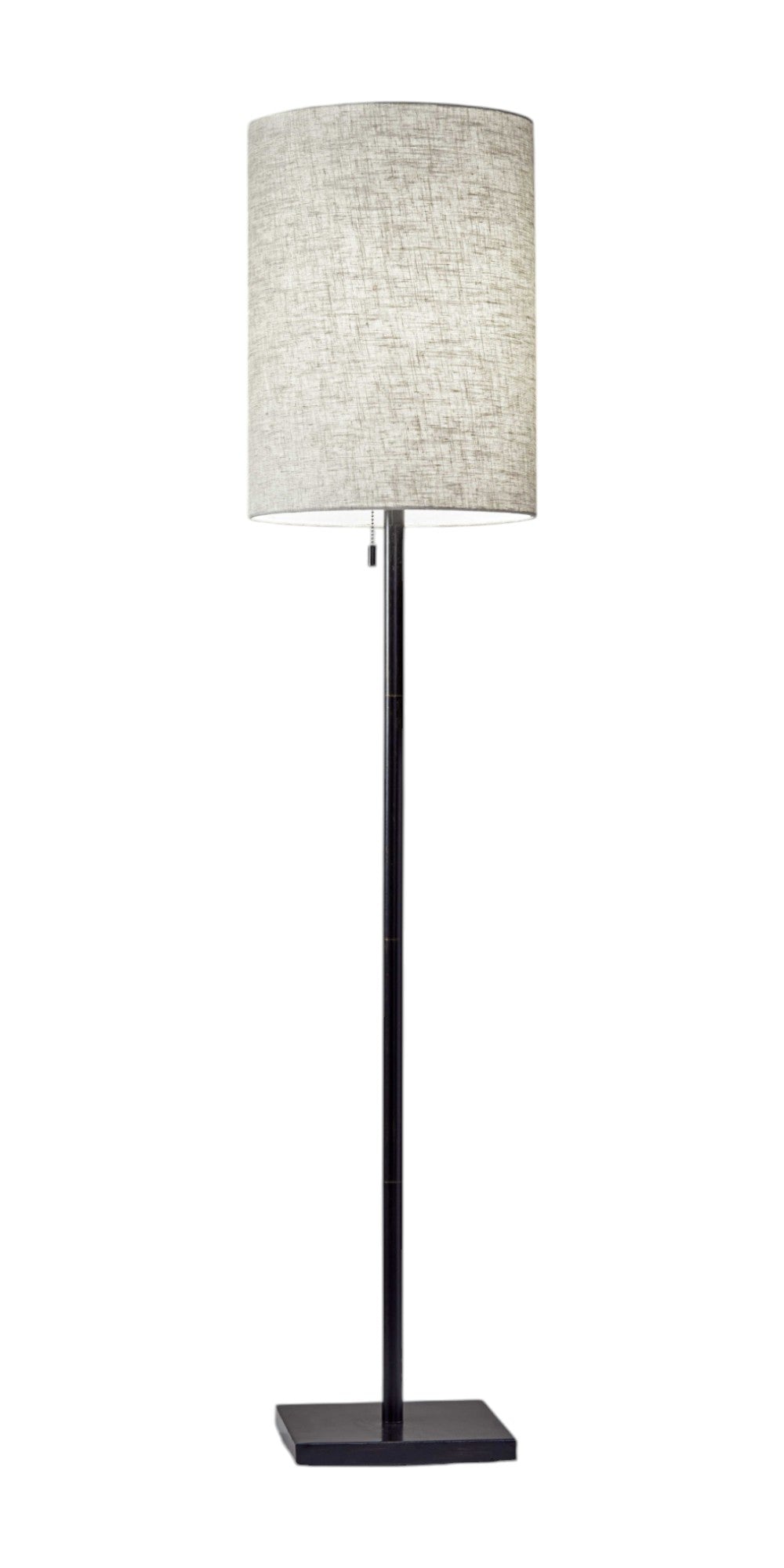 Bronze Metal Floor Lamp With Beige Fabric Shade By Homeroots | Floor Lamps | Modishstore - 3