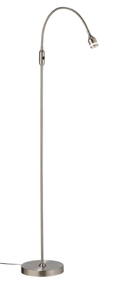 Silver LED Arched Floor Lamp With Silver By Homeroots | Floor Lamps | Modishstore - 2