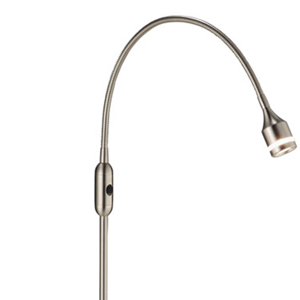 Silver LED Arched Floor Lamp With Silver By Homeroots | Floor Lamps | Modishstore - 5