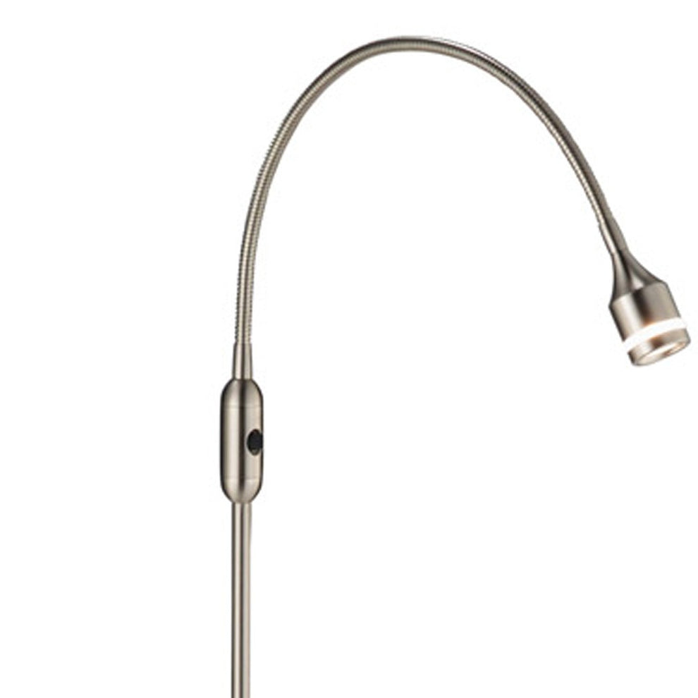 Silver LED Arched Floor Lamp With Silver By Homeroots | Floor Lamps | Modishstore - 5