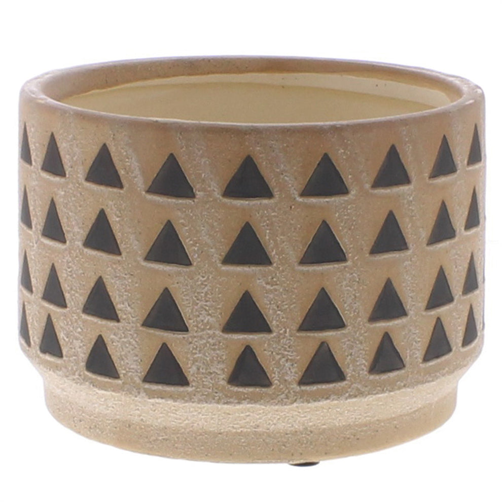 Inca Cachepot, Ceramic - Large - Terra Cotta Set Of 4 By HomArt | Planters, Troughs & Cachepots | Modishstore - 2