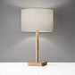 Natural Solid Wood Table Lamp With Gray Drum Shade By Homeroots | Table Lamps | Modishstore - 6
