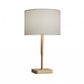Natural Solid Wood Table Lamp With Gray Drum Shade By Homeroots | Table Lamps | Modishstore - 3