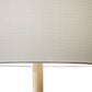 Natural Solid Wood Table Lamp With Gray Drum Shade By Homeroots | Table Lamps | Modishstore - 2