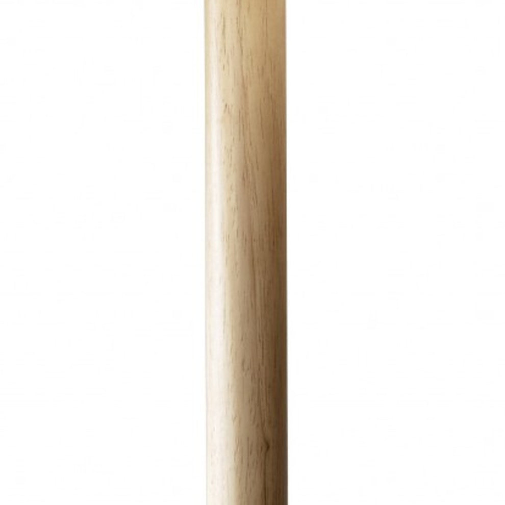 Natural Solid Wood Floor Lamp With White Linen Drum Shade By Homeroots | Floor Lamps | Modishstore - 5