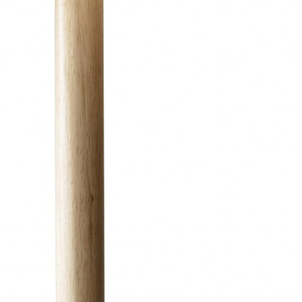 Natural Solid Wood Floor Lamp With White Linen Drum Shade By Homeroots | Floor Lamps | Modishstore - 6