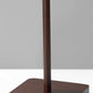 Brown And Black Solid Wood Floor Lamp With Dark Gray Fabric Drum Shade By Homeroots | Floor Lamps | Modishstore - 6
