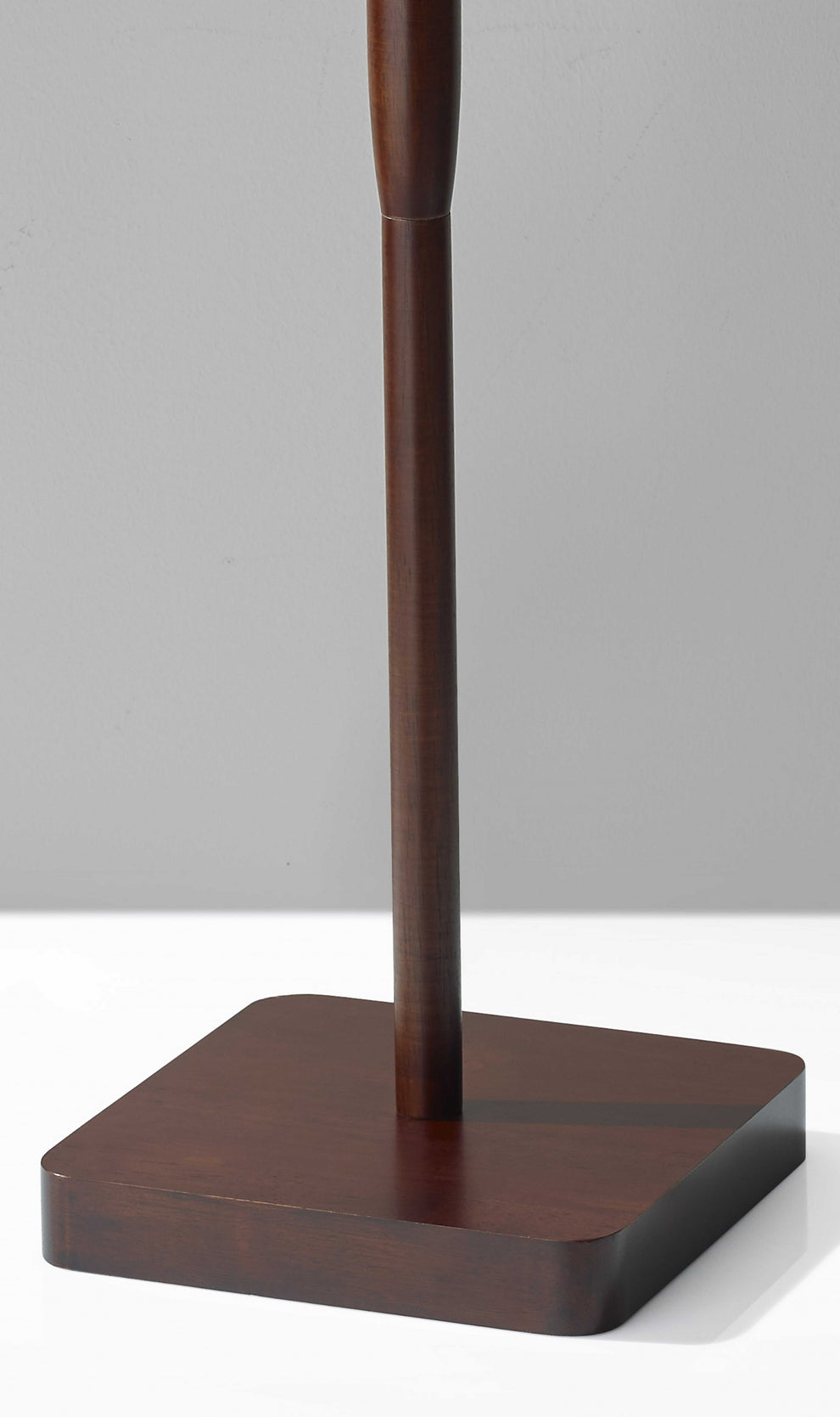 Brown And Black Solid Wood Floor Lamp With Dark Gray Fabric Drum Shade By Homeroots | Floor Lamps | Modishstore - 6