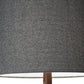 Brown And Black Solid Wood Floor Lamp With Dark Gray Fabric Drum Shade By Homeroots | Floor Lamps | Modishstore - 3