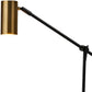 Black Metal Swing Arm LED Desk Lamp With USB And Antiqued Gold Cylinder Shade By Homeroots | Table Lamps | Modishstore - 3