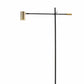Black And Gold Adjustable LED Task Floor Lamp With Antiqued Brass Metal Cylinder Shade By Homeroots | Floor Lamps | Modishstore - 2