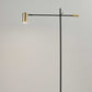 Black And Gold Adjustable LED Task Floor Lamp With Antiqued Brass Metal Cylinder Shade By Homeroots | Floor Lamps | Modishstore - 4