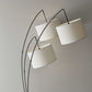 Silver Three Light Tree Floor Lamp With White Linen Drum Shade By Homeroots | Floor Lamps | Modishstore - 4