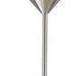 Silver Metal Two Light Torchiere Floor Lamp With White Bowl Shade By Homeroots | Floor Lamps | Modishstore - 3