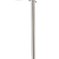 Silver Metal Two Light Torchiere Floor Lamp With White Bowl Shade By Homeroots | Floor Lamps | Modishstore - 2