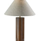 Canopy Walnut Wood Block Table Lamp By Homeroots | Table Lamps | Modishstore - 2
