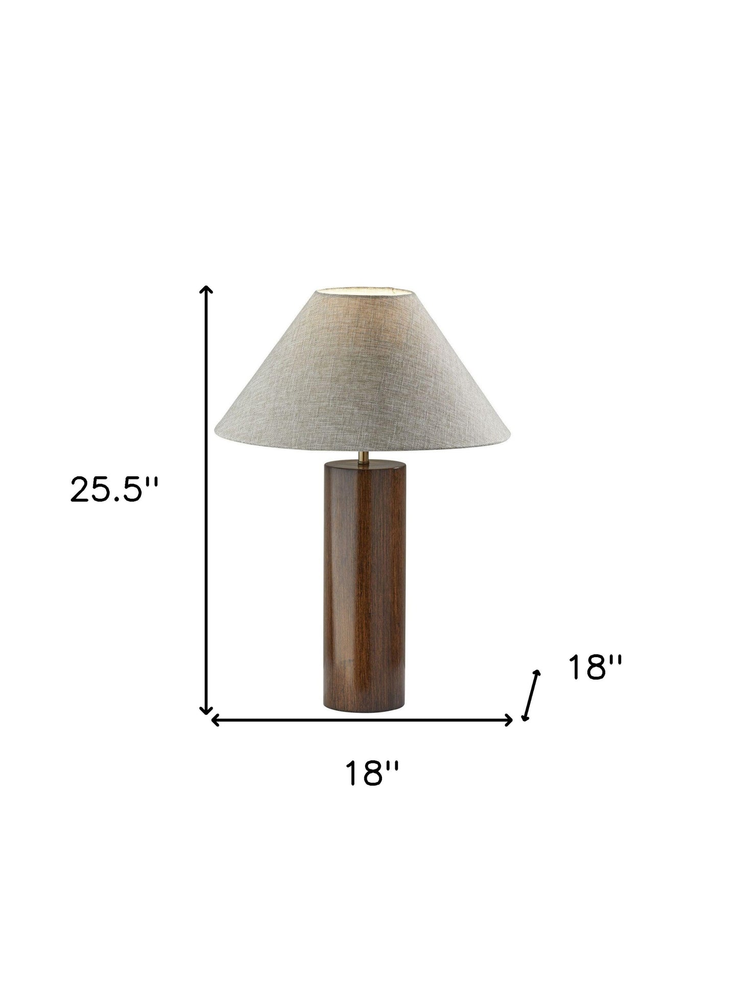 Canopy Walnut Wood Block Table Lamp By Homeroots | Table Lamps | Modishstore - 7