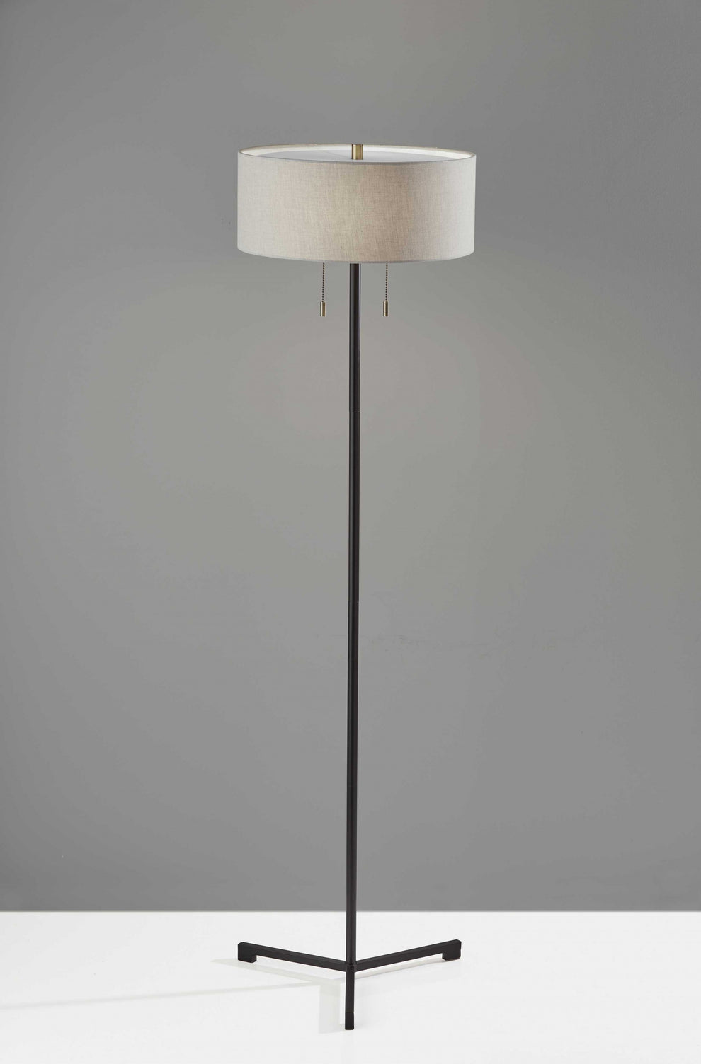 Silver Three Light Tree Floor Lamp With White Linen Drum Shade By Homeroots | Floor Lamps | Modishstore - 20