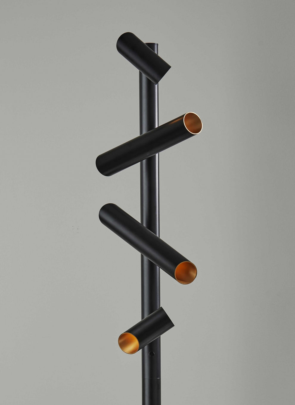 Black LED Tree Floor Lamp With Four Black Metal Cylinder Shades By Homeroots | Floor Lamps | Modishstore - 5