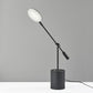Black Metal LED Light Changing Swing Arm Floor Lamp By Homeroots | Floor Lamps | Modishstore - 8