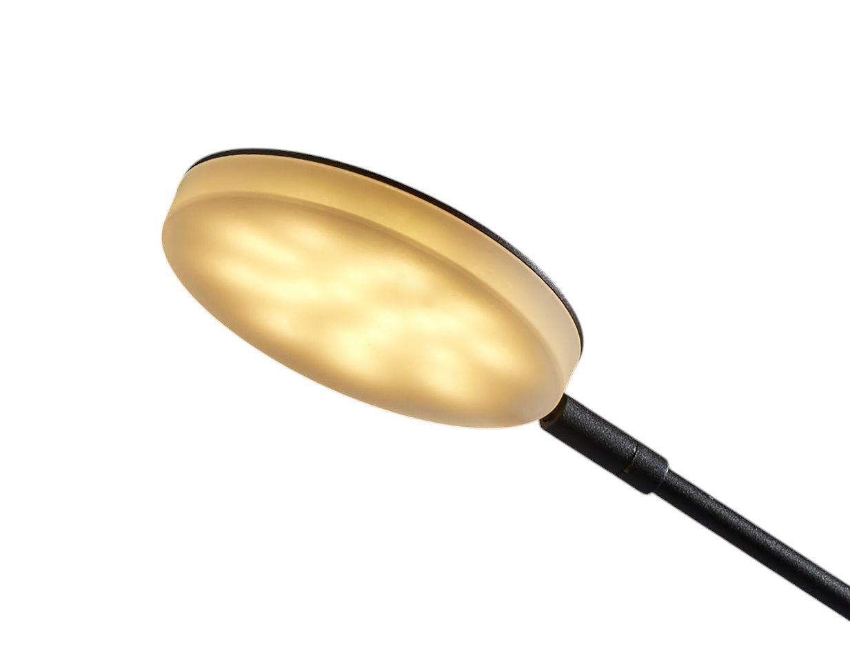 Black Metal LED Light Changing Swing Arm Floor Lamp By Homeroots | Floor Lamps | Modishstore - 5