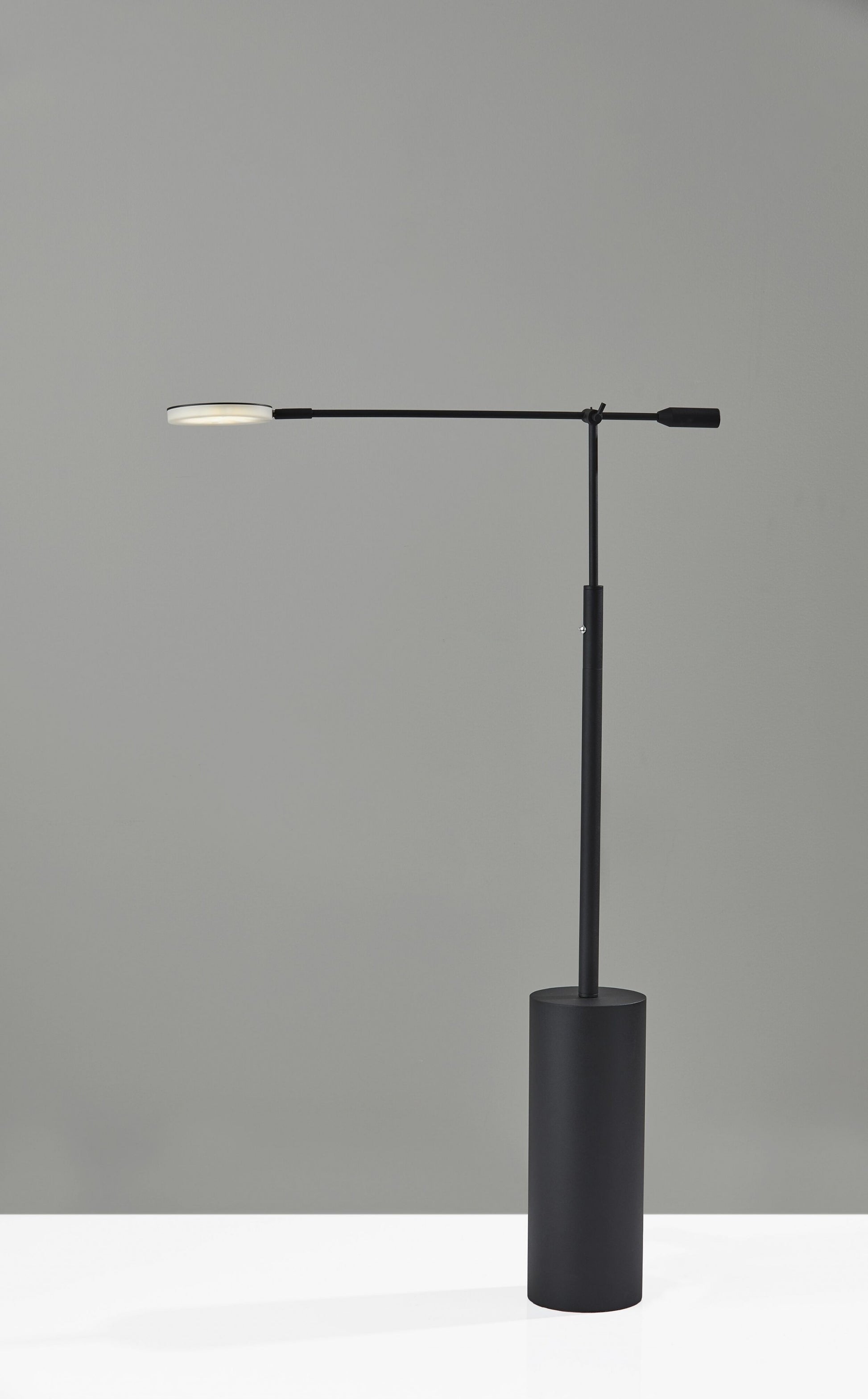 Black Metal LED Light Changing Swing Arm Floor Lamp By Homeroots | Floor Lamps | Modishstore - 7