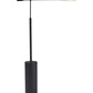 Black Metal LED Light Changing Swing Arm Floor Lamp By Homeroots | Floor Lamps | Modishstore - 6