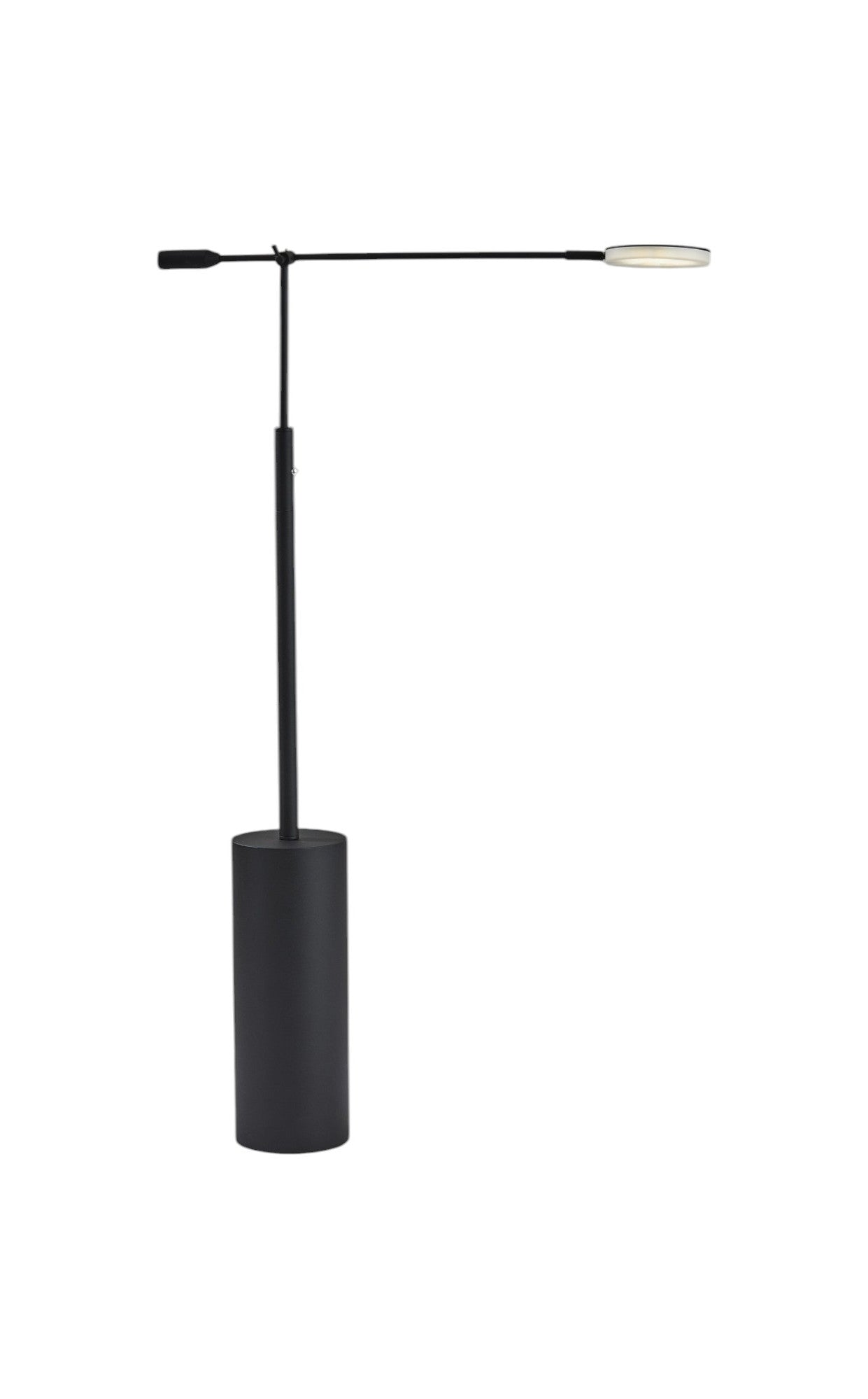 Black Metal LED Light Changing Swing Arm Floor Lamp By Homeroots | Floor Lamps | Modishstore - 6