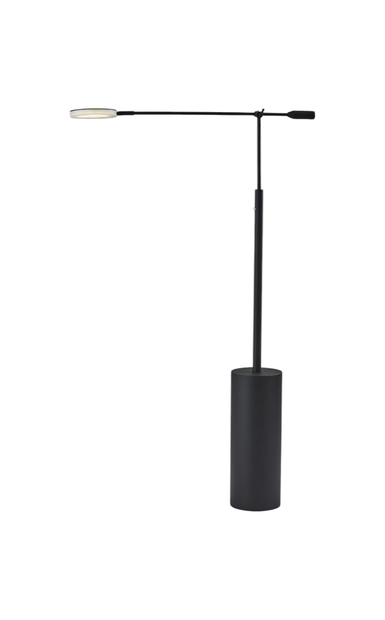 Black Metal LED Light Changing Swing Arm Floor Lamp By Homeroots | Floor Lamps | Modishstore - 2