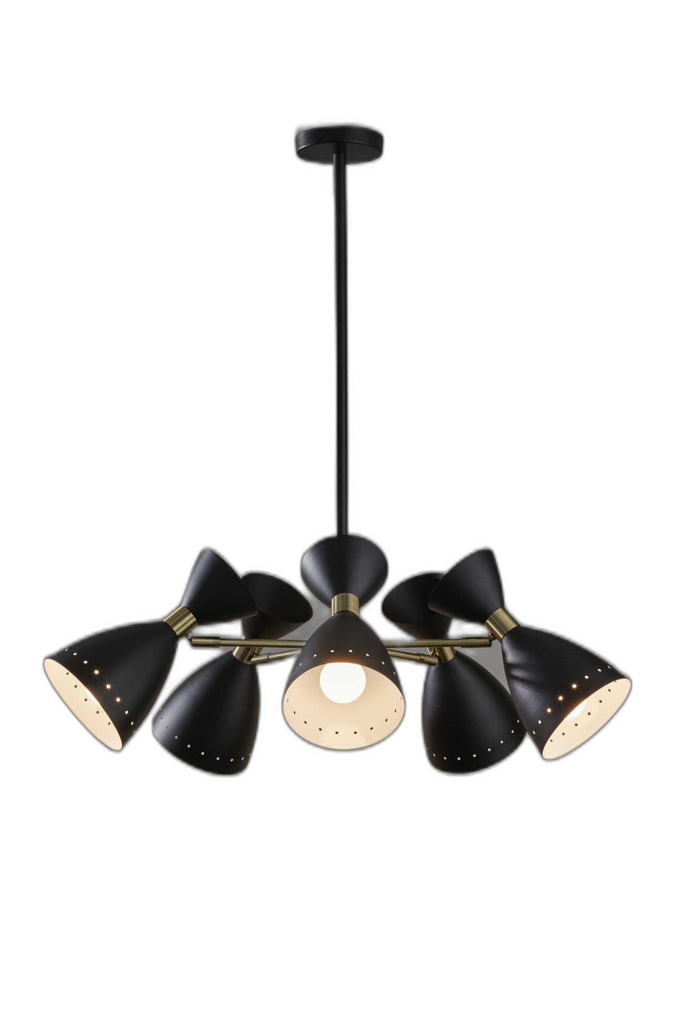 Cinco Diabolo Adjustable Black Metal Pendant By Homeroots | Planters, Troughs & Cachepots | Modishstore - 6