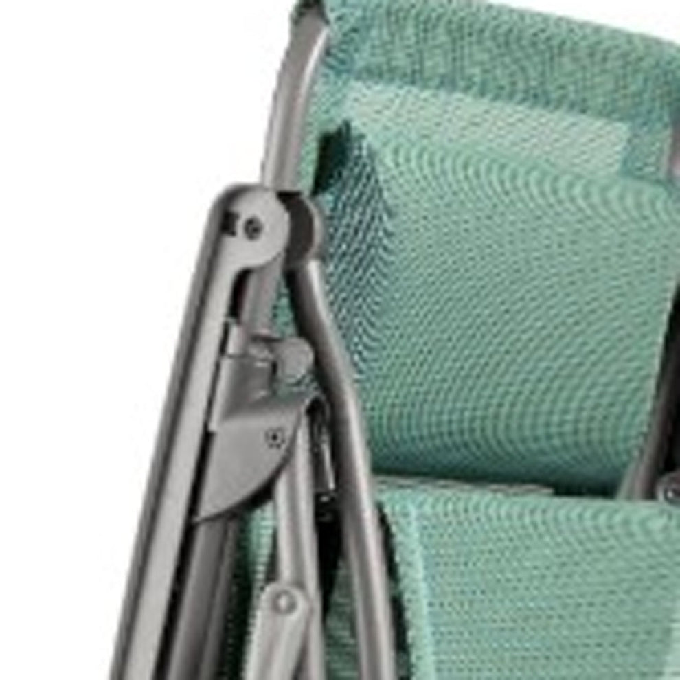 Green Metal Outdoor Zero Gravity Chair with Green Cushion By Homeroots | Outdoor Chairs | Modishstore - 8