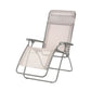 Ivory Steel Outdoor Zero Gravity Chair with Ivory Cushion By Homeroots | Outdoor Chairs | Modishstore - 2
