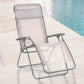 Ivory Steel Outdoor Zero Gravity Chair with Ivory Cushion By Homeroots | Outdoor Chairs | Modishstore - 1
