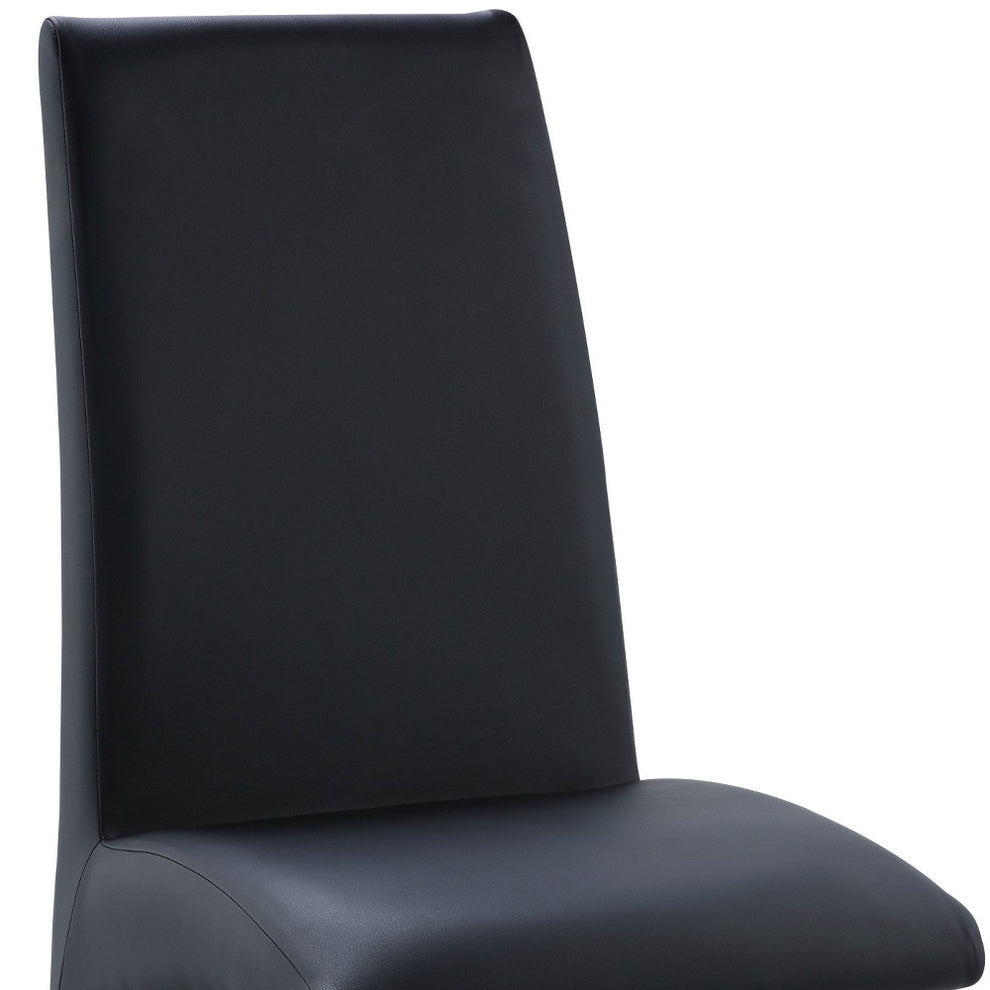 Set of Two Silver Upholstered Faux Leather Dining Side Chairs By Homeroots | Dining Chairs | Modishstore - 6