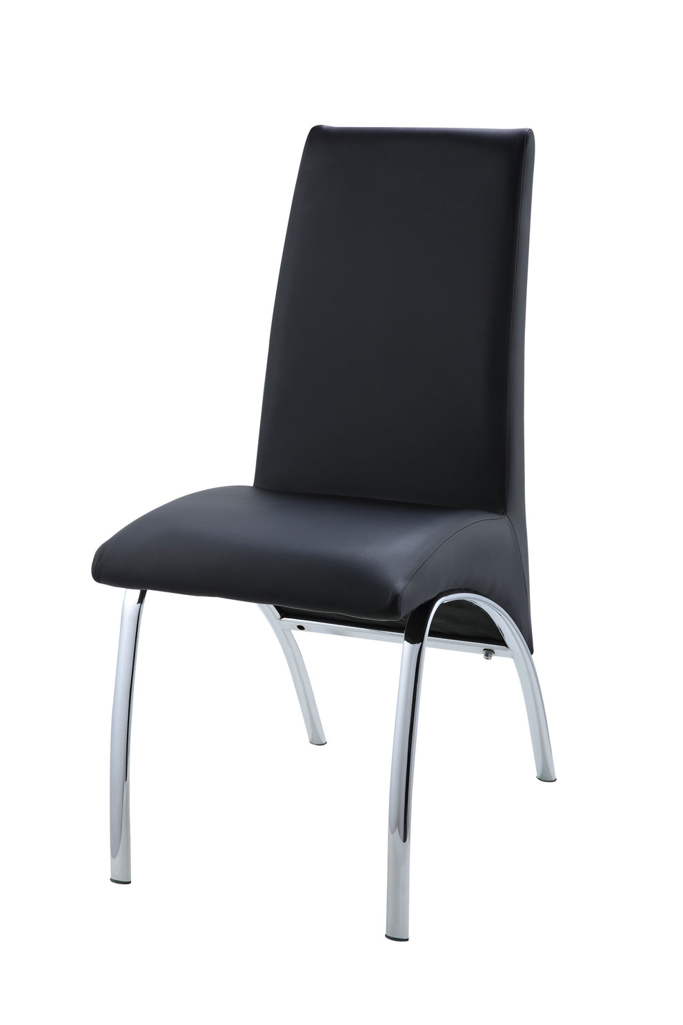 Set of Two Silver Upholstered Faux Leather Dining Side Chairs By Homeroots | Dining Chairs | Modishstore - 4