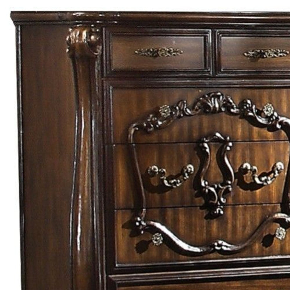 Solid Wood Six Drawer Chest By Homeroots | Dressers | Modishstore - 4