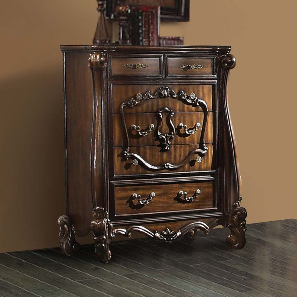 Solid Wood Six Drawer Chest By Homeroots | Dressers | Modishstore - 5