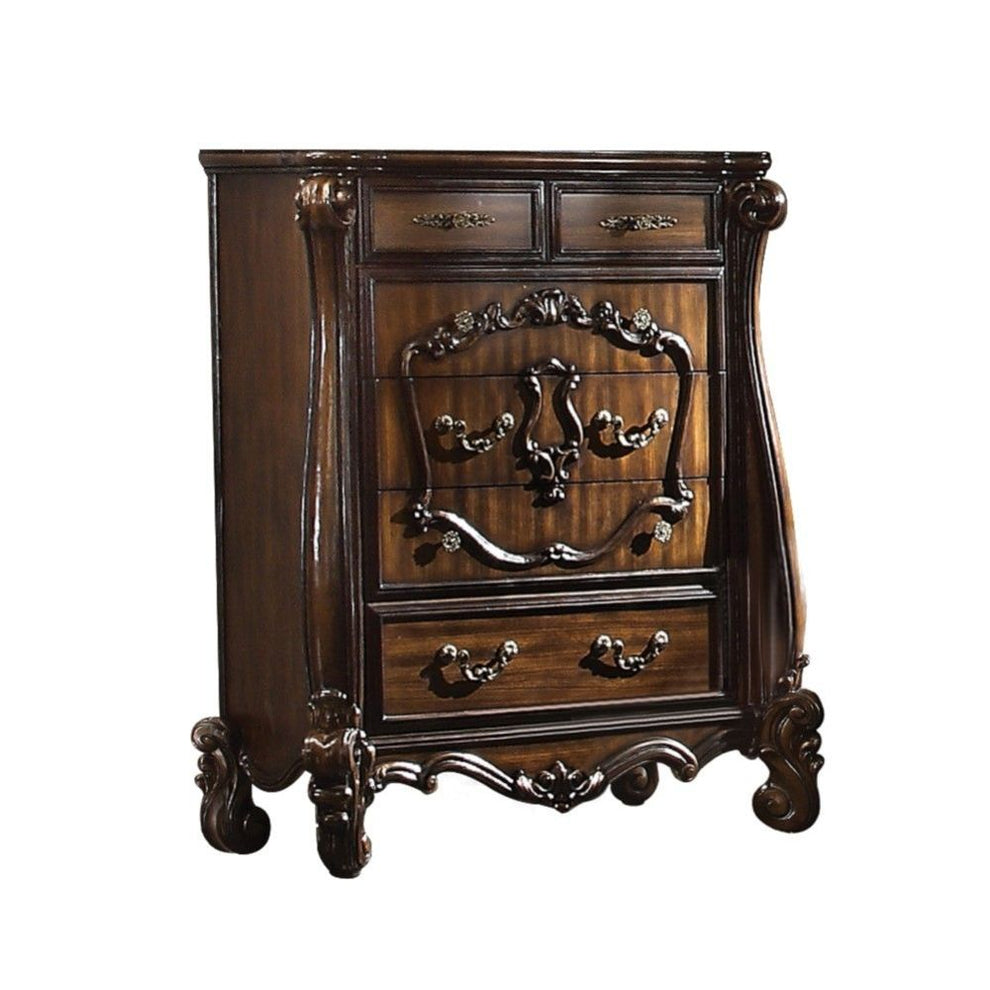 Solid Wood Six Drawer Chest By Homeroots | Dressers | Modishstore - 3