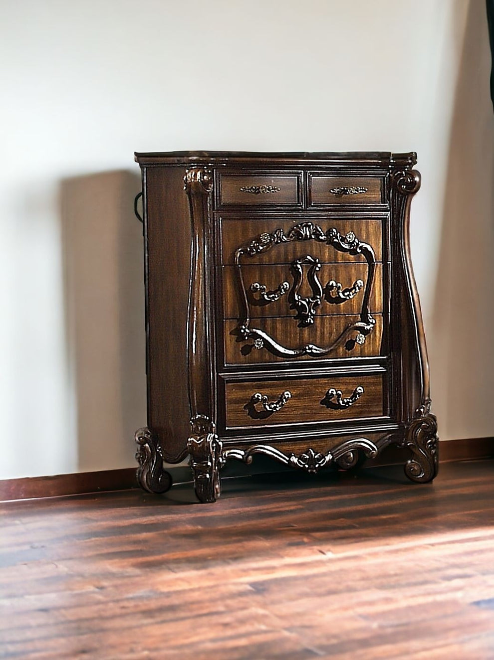 Solid Wood Six Drawer Chest By Homeroots | Dressers | Modishstore - 2