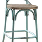 Brown And Sky Blue Iron Bar Chair By Homeroots | Bar Stools | Modishstore - 3