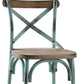 Brown And Sky Blue Iron Bar Chair By Homeroots | Bar Stools | Modishstore - 5