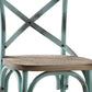 Brown And Sky Blue Iron Bar Chair By Homeroots | Bar Stools | Modishstore - 8