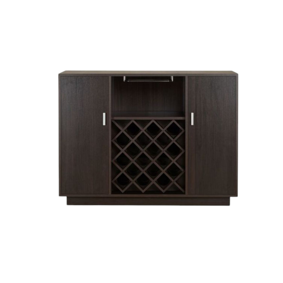Espresso Server with Two Doors By Homeroots | Sideboards | Modishstore - 2