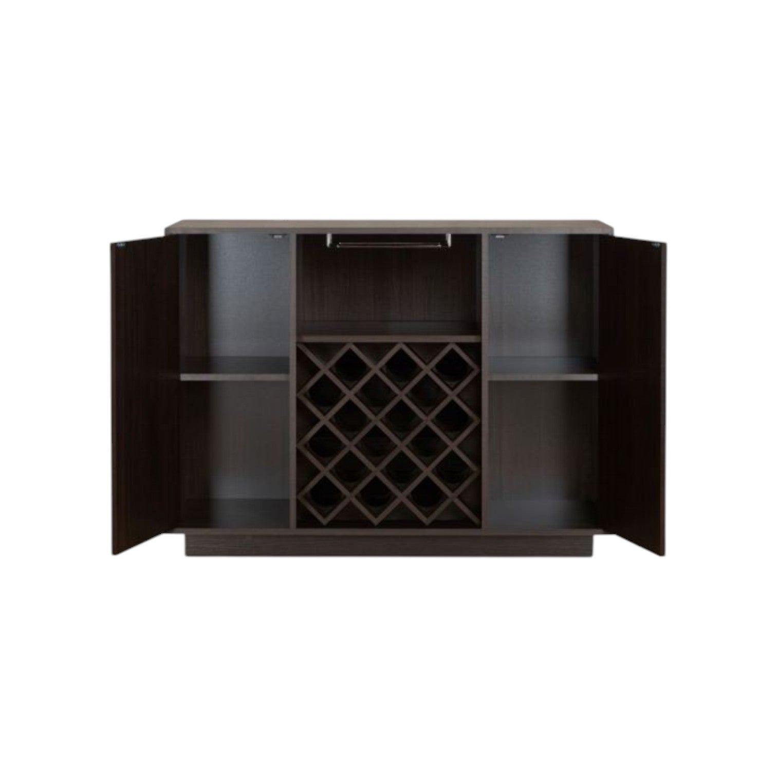 Espresso Server with Two Doors By Homeroots | Sideboards | Modishstore - 3